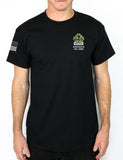 50-50 Blend Black Unisex PT Short Sleeve Shirt. Approved for PT