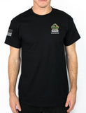 C CO 50-50 Blend Black Unisex PT Short Sleeve Shirt. Approved for PT