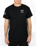 50-50 Blend Black Unisex PT Short Sleeve Shirt. Approved for PT