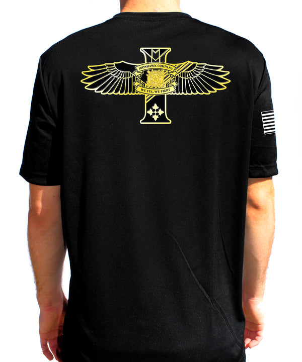 Ironhawk Co Athletic Black T-Shirt. This shirt IS approved for PT