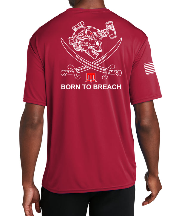 Born to Breach Red Athletic Performance T-Shirt. This shirt IS approved for PT