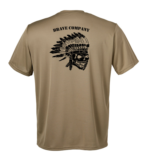 B Co Performance Coyote Tan Closed Mesh Unisex Shirt. This shirt is NOT approved for PT