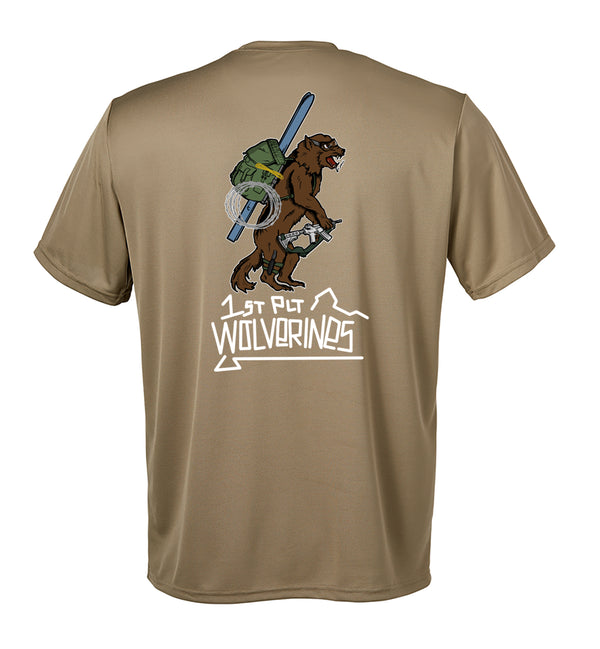 Performance Coyote Tan Closed Mesh Unisex Shirt (Color Design). This shirt is NOT approved for PT