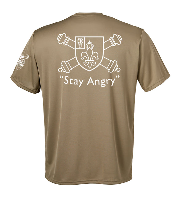 Performance Coyote Tan Closed Mesh Unisex Shirt (White Design). This shirt is NOT approved for PT