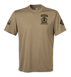 Brigade Performance Coyote Tan Closed Mesh Unisex Shirt. This shirt is NOT approved for PT