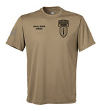 Berserker Coyote Tan Performance Closed Mesh Unisex Shirt. This shirt is NOT approved for PT