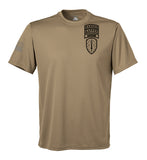 Berserker Coyote Tan Performance Closed Mesh Unisex Shirt. This shirt is NOT approved for PT