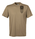 Berserker Coyote Tan Performance Closed Mesh Unisex Shirt. This shirt is NOT approved for PT