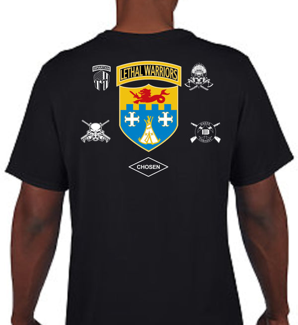 Brigade Lethal Gear Performance Unisex t-shirt. (Feels like a Reg T-Shirt). This shirt IS approved for PT