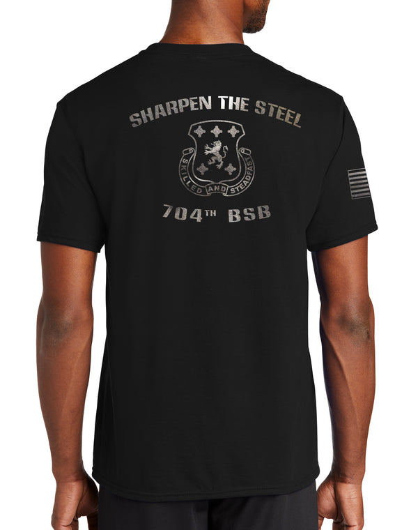 Black on Black Unisex Performance Short Sleeve PT Shirt (Feels like Cotton). This shirt IS approved for PT.