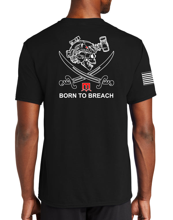 Born to Breach Unisex Performance Short Sleeve PT Shirt (Feels like Cotton). This shirt IS approved for PT.