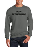 Rock of The Marne - (Black Design on Back) Crewneck Unisex Sweatshirt. Comes in Multiple Colors