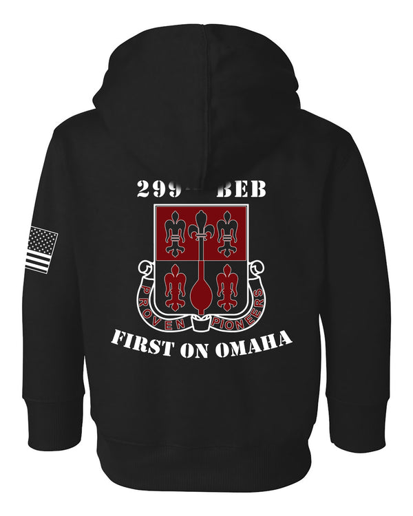 Toddler Unisex Black Hoodie Sweatshirt (Color Design).
