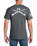 White Front Crest Unisex Short Sleeve Shirt. Comes in Multiple Colors. Not Approved for PT