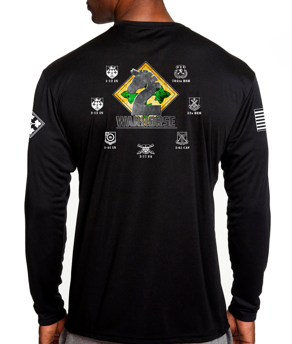 Brigade Black Long Sleeve Performance PT Unisex Shirt.