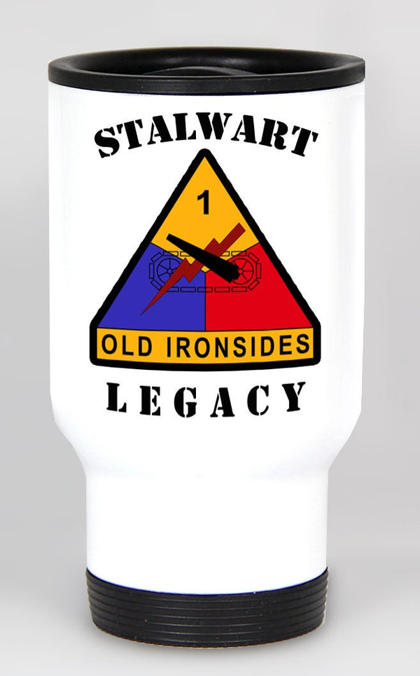 Stalwart 1AD Legacy - White 14 oz Stainless Steel Coffee Travel Mug. *Free Liaison Pick-up only** NO FREE Shipping**