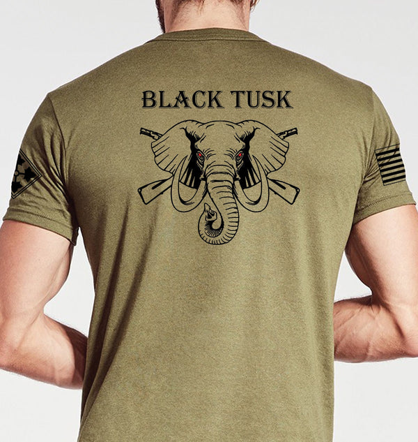 Coyote Tan Black Tusk Unisex (Black Print). This Shirt is NOT Approved for PT ***FREE Liaison Pick-up for orders being sent to Base only***