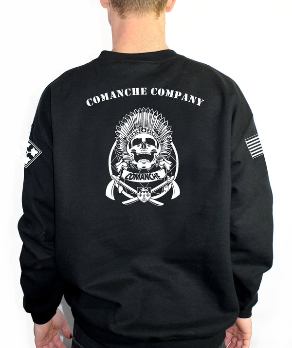 Comanche Company Black Unisex PT Sweatshirt. This is approved for PT. *FREE Liaison Pick-up for orders being sent to Base only*