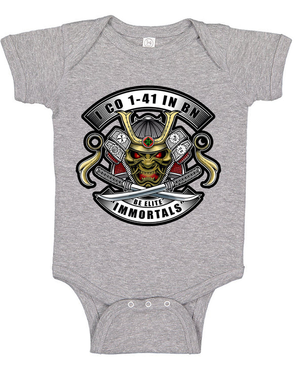 1 CO 1-41 Baby Bodysuit in Black, White & Grey.  **Free Shipping for orders sent to base only**