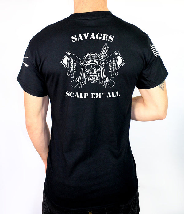 Savages Unisex Black T-Shirt. This shirt is NOT approved for PT. *Free Liaison Pick-up only- NO Free Shipping*
