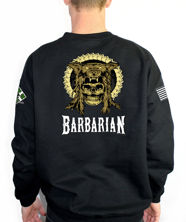 Barbarian Black Unisex PT Sweatshirt. This is approved and can be worn for PT.*Free Liaison pick up for orders sent to base only*