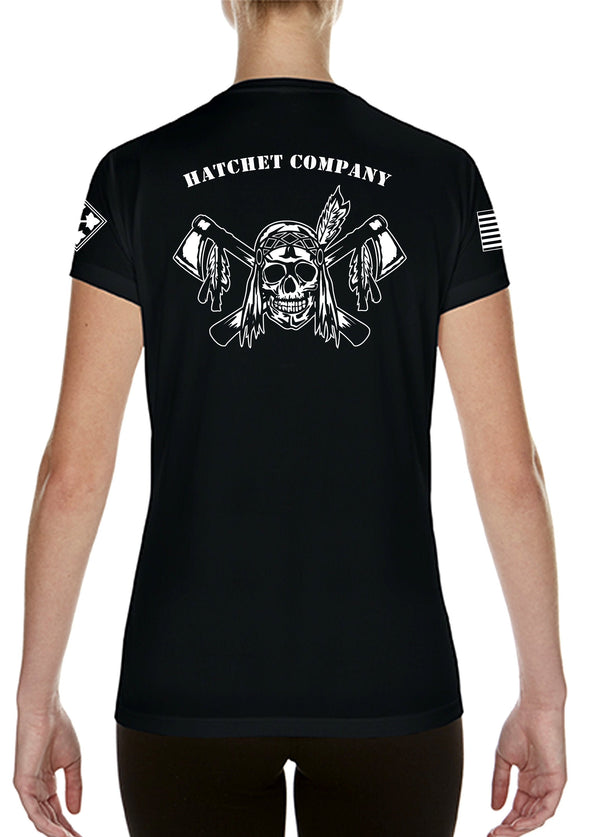 Hatchet Company Ladies Black Athletic T-Shirt. This shirt is NOT approved for PT *FREE Liaison Pick-up for orders being sent to Base only*