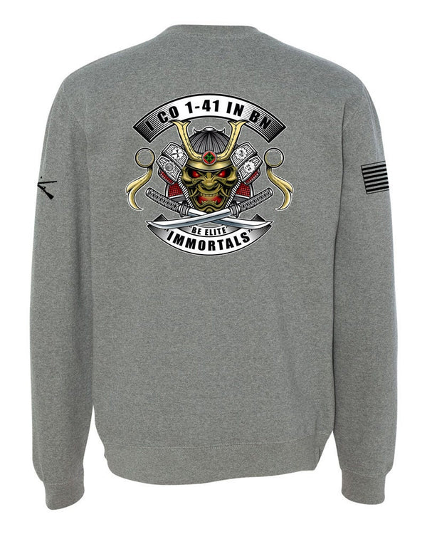 Grey Unisex I Co. PT Sweatshirt Black Accents. Approved and can be worn for PT. *Free Liaison Pick-up orders only** NO Free Shipping***