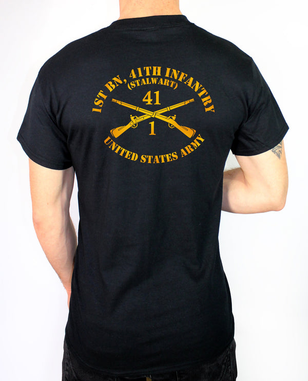 Gold Design on Black Unisex Shirt. This shirt is NOT approved for PT *Free Liaison Pick-up only** NO Free Shipping**