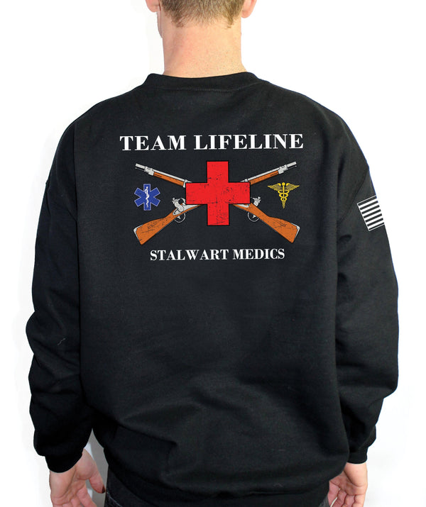 Black Unisex Team Lifeline Sweatshirt. This is NOT approved for PT. *Free Liaison Pick-up only** NO Free Shipping**