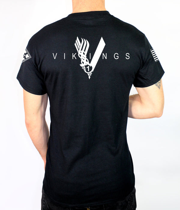 Unisex Black Vikings T-Shirt. This shirt is NOT approved for PT *Free Liaison Pick-up only- NO Free Shipping*
