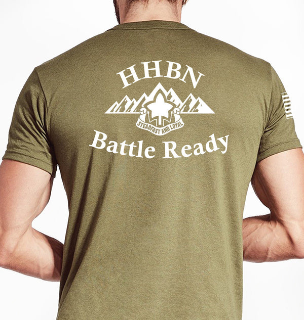 Battle Ready Coyote Tan Unisex T-Shirt White Design. This shirt is NOT approved for PT *FREE Liaison Pick up only***No Free Shipping**