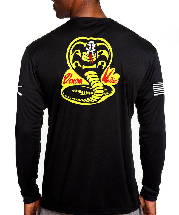 Venom Medic Long Sleeve Performance PT Unisex Shirt. This shirt is approved for PT*FREE Liaison pick-up to base only** No Free Shipping***