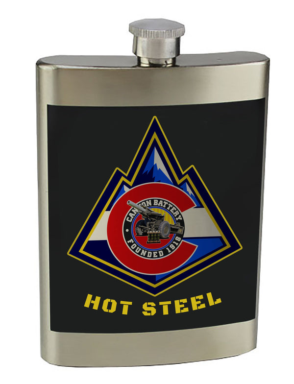 8 oz. Stainless Steel Flask with screw on lid. **Free Shipping means for Liaison pick up to base only**