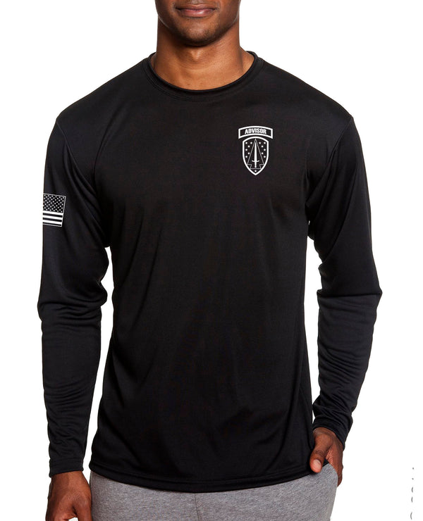 SFAB Advisor Crest Polyester Unisex Long Sleeve Shirt. Approved for PT.  **Must pick up in person for Free Shipping**