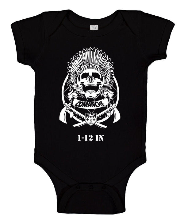 Comanche Baby Bodysuit in Multiple Sizes.  **Free Shipping for Orders Sent with Liaison to base only**