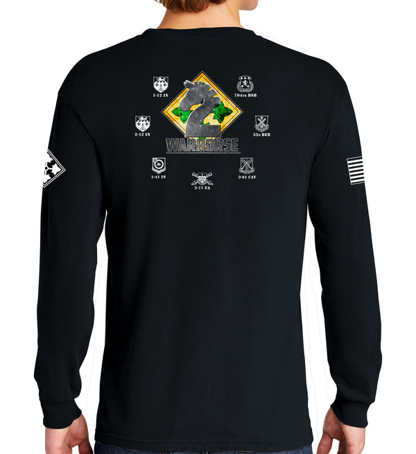 Brigade Unisex Black Long Sleeve  Shirt. This shirt is Approved for PT *FREE Liaison Pick-up for orders being sent to Base only*